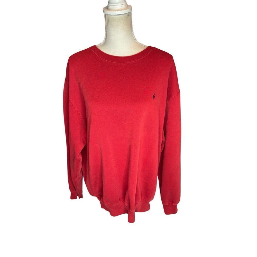 Polo Ralph Lauren Oversized Red Hoodie Sz L